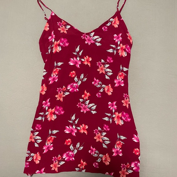 NWT Laurel & Love - VS PINK Burgundy Floral Dress - Picture 1 of 5